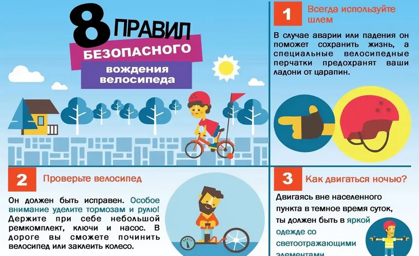 8 правил безопасного вождения велосипеда