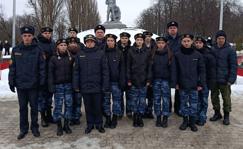 Учащиеся военно- патриотического клуба «Алмаз» ГУО «Средняя школа №16 г. Мозыря» приняли участие в митинге